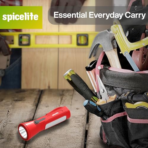 Image of Spicelite FLP 201 LED Torch | 6 Hours Runtime | USB-C Rechargeable Flashlights | Dual Light with SOS Mode | 200 Lumens with 500m Beam | Multicolour