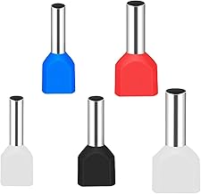 JOYELEC 747 Pezzi TE 2 * 0.5-2 * 10mm² Crimpatura doppia Capicorda Elettrici，Contenente Terminali Elettrici,ghiere per terminali estremità di cavo gemelle, adatti per Circuito domestico industriale