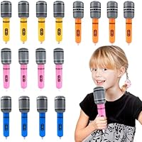 JSMTKJ Conjunto de 16 Micrófonos Inflables para Fiestas,
