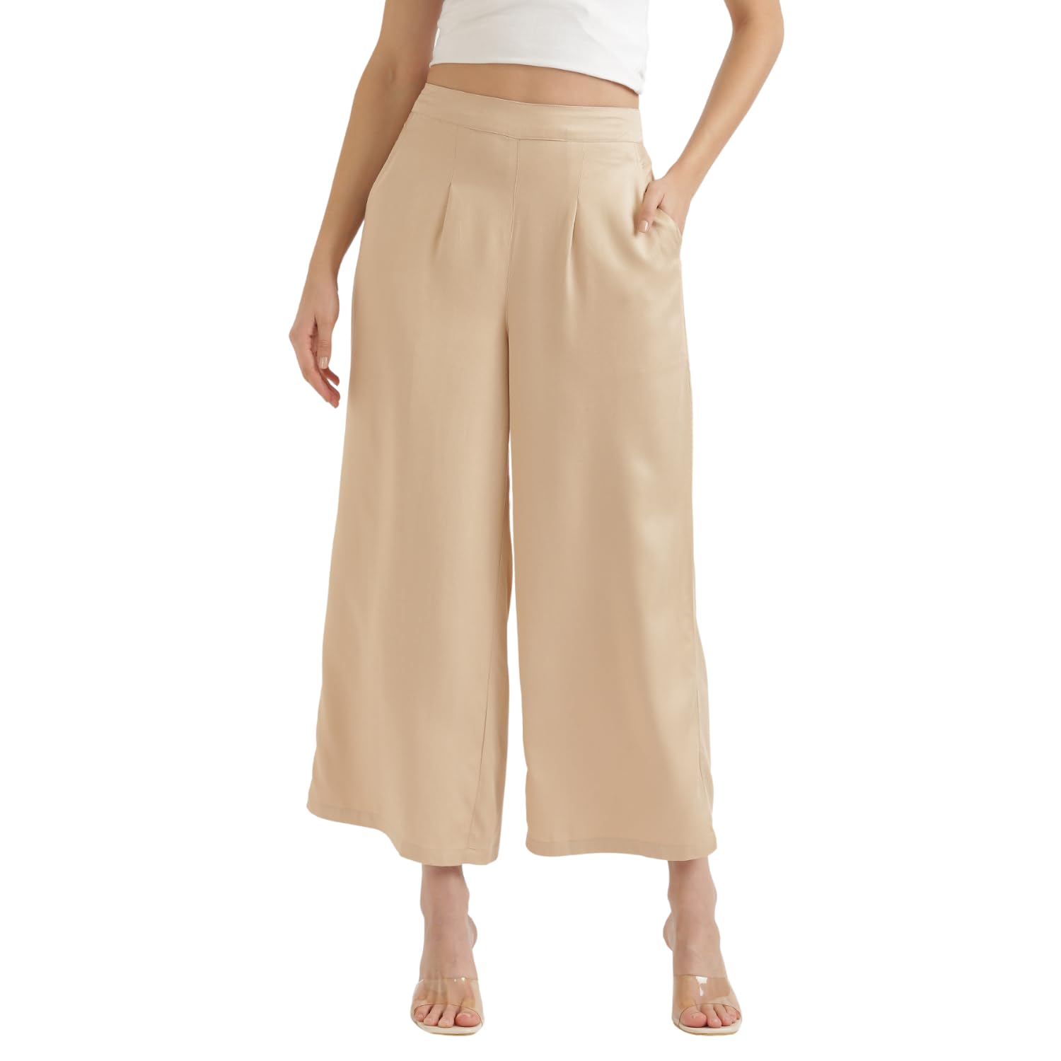 SAADAA Palazzo Pants | Palazzo de ajuste holgado para mujer | Western Fit Palazzo