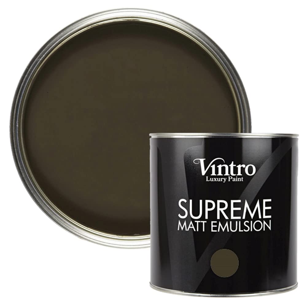 Vintro Luxury Matt Emulsion Charcoal GreyMulti Surface Paint For WallsCeilingsWoodMetal2.5L (Midnight) from B&Q