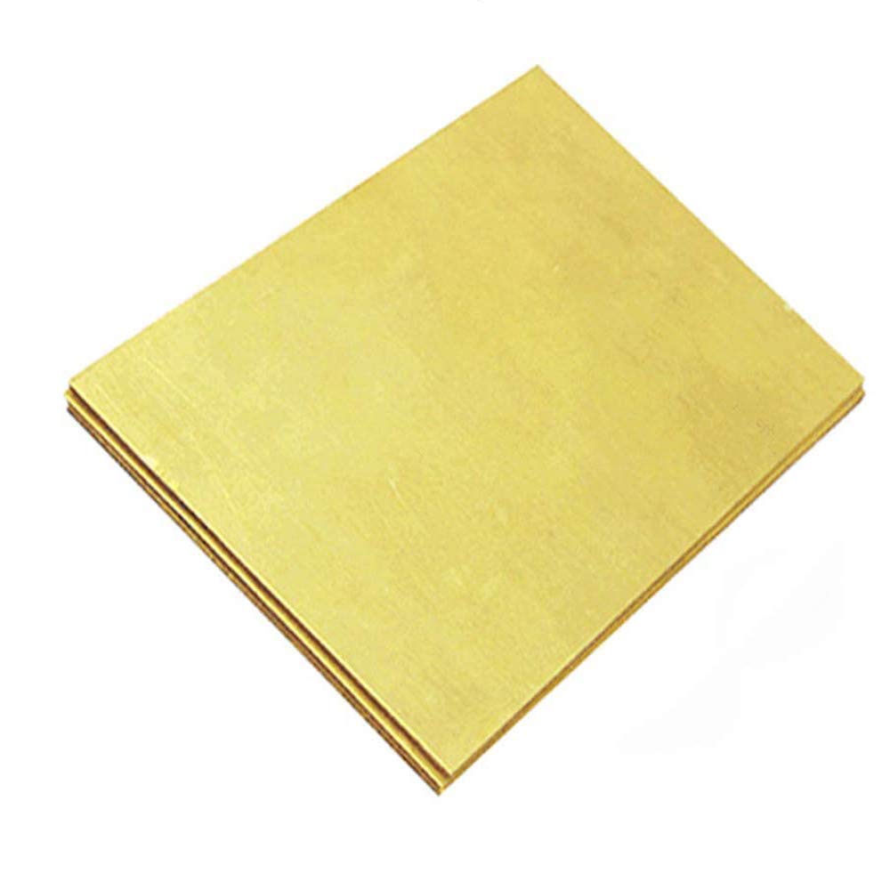 GUEESBrass Sheet 3mm,300mm×300mm Cuts Prime Quality H62 Brass Sheet Making Suitable to Weld,300x300x2.5mm