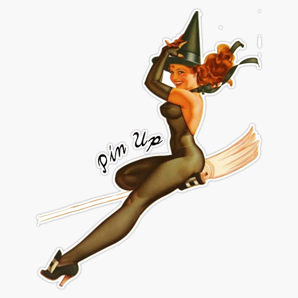 Pin Up Girls Bumper Sticker - 5 Inch Window Vinyl Decal For Cars & Trucks