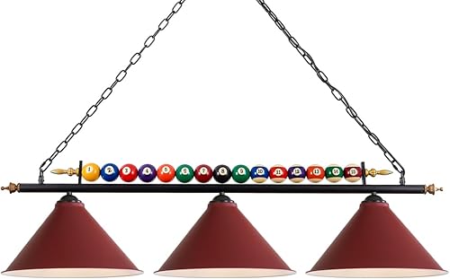 Miniatura 15 de Luz de mesa de billar, luces de mesa de billar de 47 pulgadas, accesorio de iluminación para mesa de billar de 7 pies y 8 pies, luces de mesa