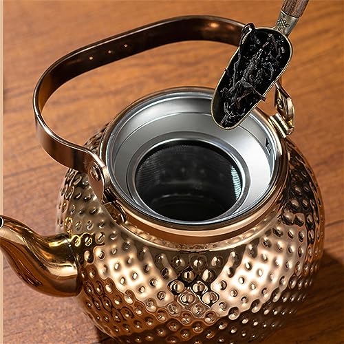 Théière acier inoxydable 1200ml finies les feuilles de thé dans la tasse - 6