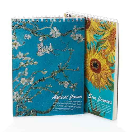 Carnet de croquis pour dessiner en voyage avec couverture d'art Amandier en fleur