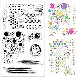Circle Dot Track Background Clear Stamps for Card Making Decoration DIY Scrapbooking, Background Silicone Transparent Seal Stamps for Embossing Album Decor Craft.