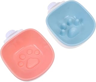 balacoo 2Pcs pet Slow Food Bowl pet Food Feeding Dish Anti Choke Dog Feeder Stop Dog pet Bowl Dog Puzzle Feeder cage pet Bowl Ceramic Dog Bowls Dog cage Bowl Ceramics Water Feeder pp Resin