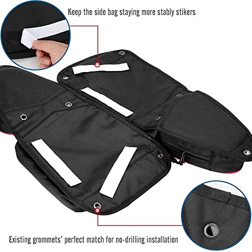 Bolsas Laterales para Puerta UTV para Polaris RZR, Juego de 2 Bolsas de Almacenamiento Laterales para Puerta Frontal compatibles con Polaris RZR XP Turbo Turbo S 1000 S900 2014-2020 (Blanco) miniatura 6
