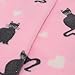 COSMOZ Pink Cat White Heart Pattern Pink Background Soft Lightweight Coral Fleece 230GSM Blanket Throw 50
