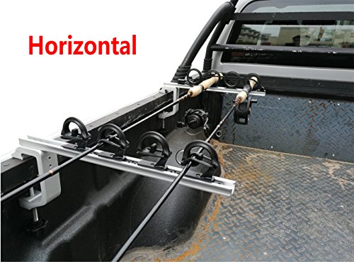 Brocraft Aluminum Clamp on Rod Holder for Truck or Boat/Truck Bed Rod Holder