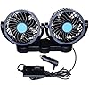 ZONETECH Car Cooling Air Fan 12V- Dual Head Auto Electric Ventilation ...
