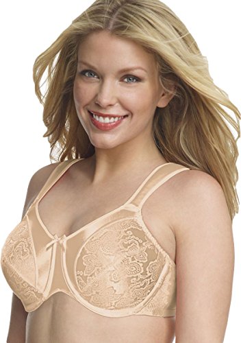 Bali Womens Satin Tracings Underwire Minimizer Bra(3562)-Nude-34DDD