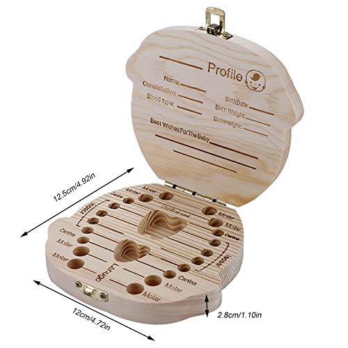 DEWIN Scatola per Denti, Scatola in Legno Versione...