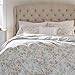 Laura Ashley Home - Queen Duvet Cover Set, Reversible Cotton Bedding with Matching Shams, Breathable Home Decor for All Seasons (Madelynn Blue, Queen)