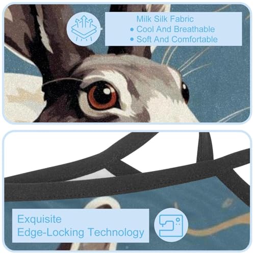 4 Pack Rabbit Bunny Neck Gaiter Face Scarf Cover Sun Protection Balaclava Cloth Bandanas with Ear Loops4