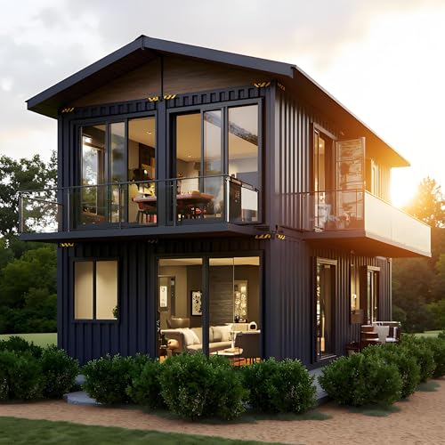 2-Storey Prefab Tiny Home Expandable Container House | Luxury Modular Mobile Steel Villa | Foldable Portable Small House with Bedroom, Kitchen & Bathroom | Prefabricated Cabin for Living & Office - Image 6