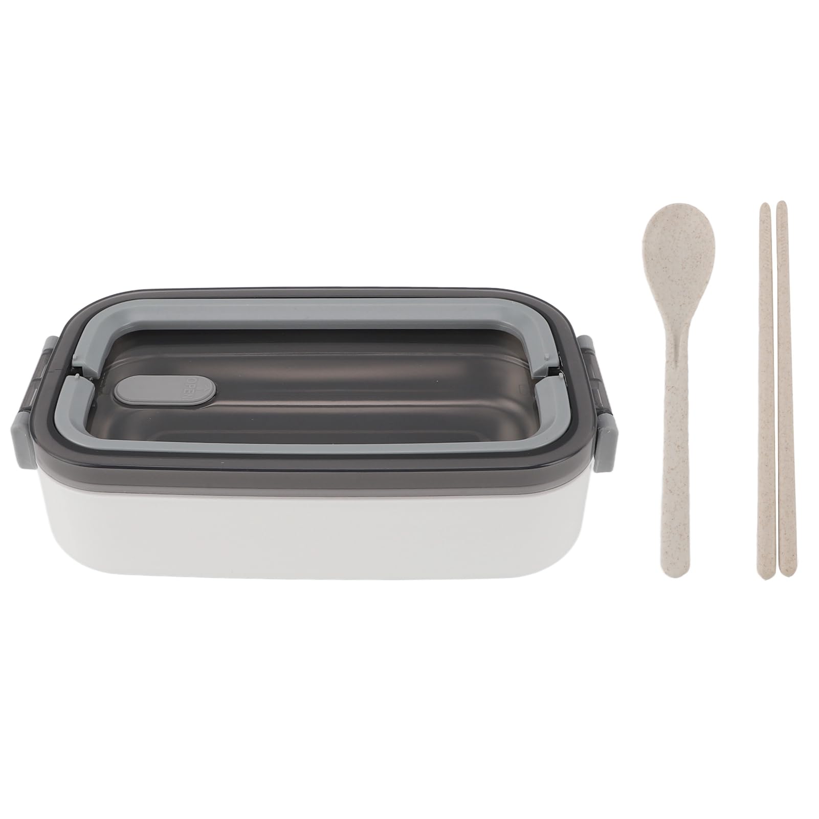 HEEPDD Insulated Stainless Steel Box, Leakproof, Large Capacity Lunch Container with Separate Compartments, Microwavable - Ideal for Office and Outdoor Picnics (White)