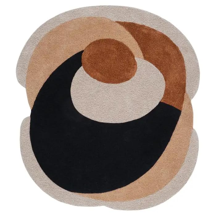 SUFIYA RUGS Hand Tufted Carpet NZ Wool Round Design Non Slip Luxury Exclusive Carpet for Living Room Bedroom (Size 3X3 FT,90X90 CM) (B0DDJ8VSJF) Amazon Price History, Amazon Price Tracker