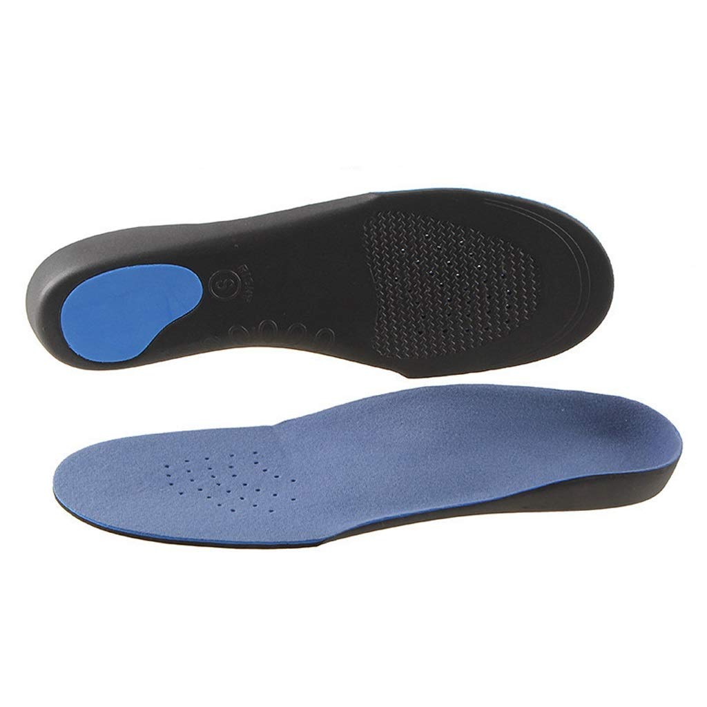 EDDGE Piedi Piatti Solette Ortopediche Arch Support Altezza 3 cm Sudore Traspirante Foot Pad Solette Ortopediche for Scarpe Uomo Donna (Size : S Size EUR 38-40)