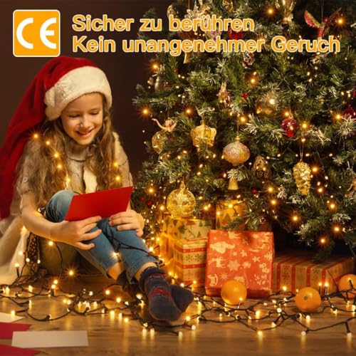 Ollny Lichterkette Außen 40m 400 LED Warmweiß mit Fernbedienung & Timer – Ansicht 3
