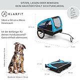Klarfit 2-in-1 Fahrradanhänger & Hundebuggy, Klappbar, Hundeanhänger Gefedert mit Reflektoren & Leine, für Hunde bis 45kg