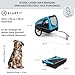 Klarfit 2-in-1 Fahrradanhänger & Hundebuggy, Klappbar, Hundeanhänger Gefedert mit Reflektoren & Leine, für Hunde bis 45kg
