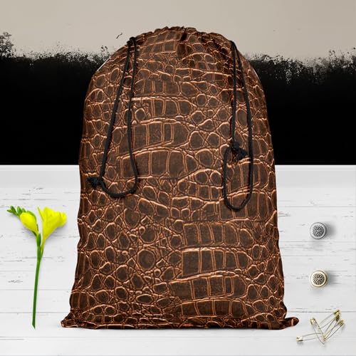Image of ArtzFolio Crocodile Hide D2 | Reusable Sack Bag | Bag for Gym, Storage, Vegetable & Travel