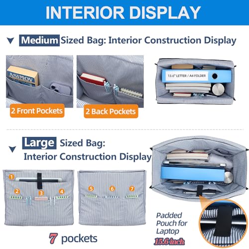 Image of Nurse Bags for Work Nursing Bag Multiple Pockets Waterproof Organizing Zip Top Clinical Bag for Nursing Students Home Health
