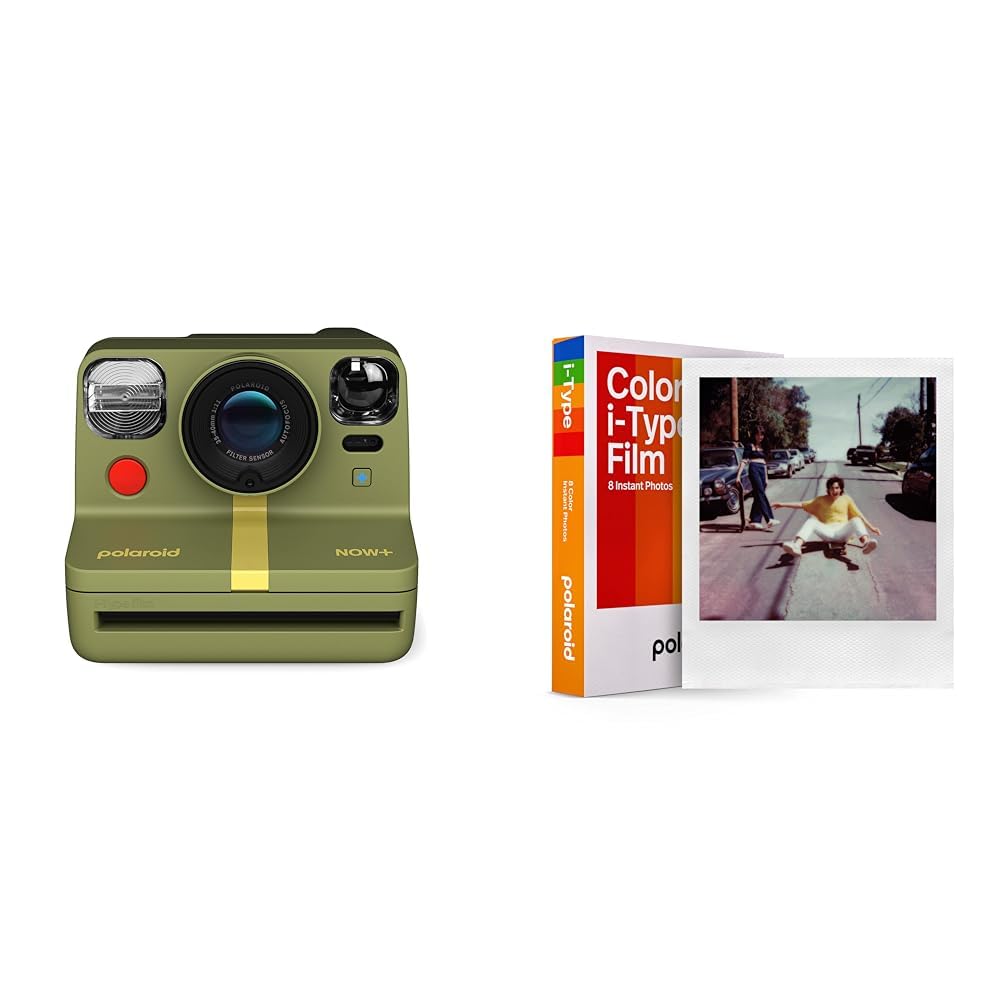 Polaroid Now+ Gen 2 Fotocamera Istantanea - Verde Bosco & Pellicola Istantanea Colore per i-Type - 6000