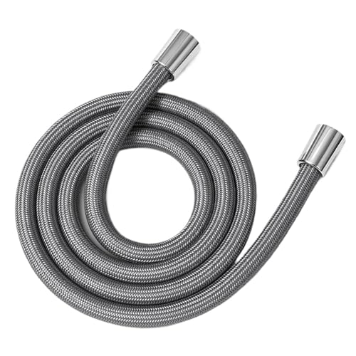 Manguera Ducha Manguera de ducha 1,5/2,0 metros for baño, alta presión, flexible, mano, antienrollamiento, tubo universal(Grey-1.5meter)