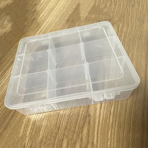 Image of TAODAN 9 Grid Plastic Storage Box Colorful Mini Storage Compartment Box Desktop Home Miscellaneous Jewelry Items Can Hold Crafts Earrings Pins Screws Nails Stones Beads Cardboard 18.4x15.5x4.2cm