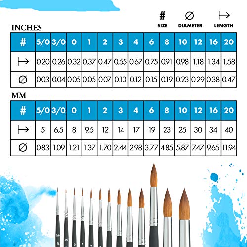 Image of Princeton Aqua Elite, Series 4850, Synthetic Kolinsky Watercolor Paint Brush,Round, 12