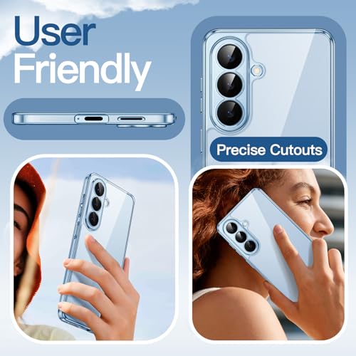 Image of JETech Cover Case for Samsung Galaxy S26, Camera Lens Full Protection, Non-Yellowing Shockproof Bumper Phone Cover, Anti-Scratch Hard PC Back (Sky Blue)