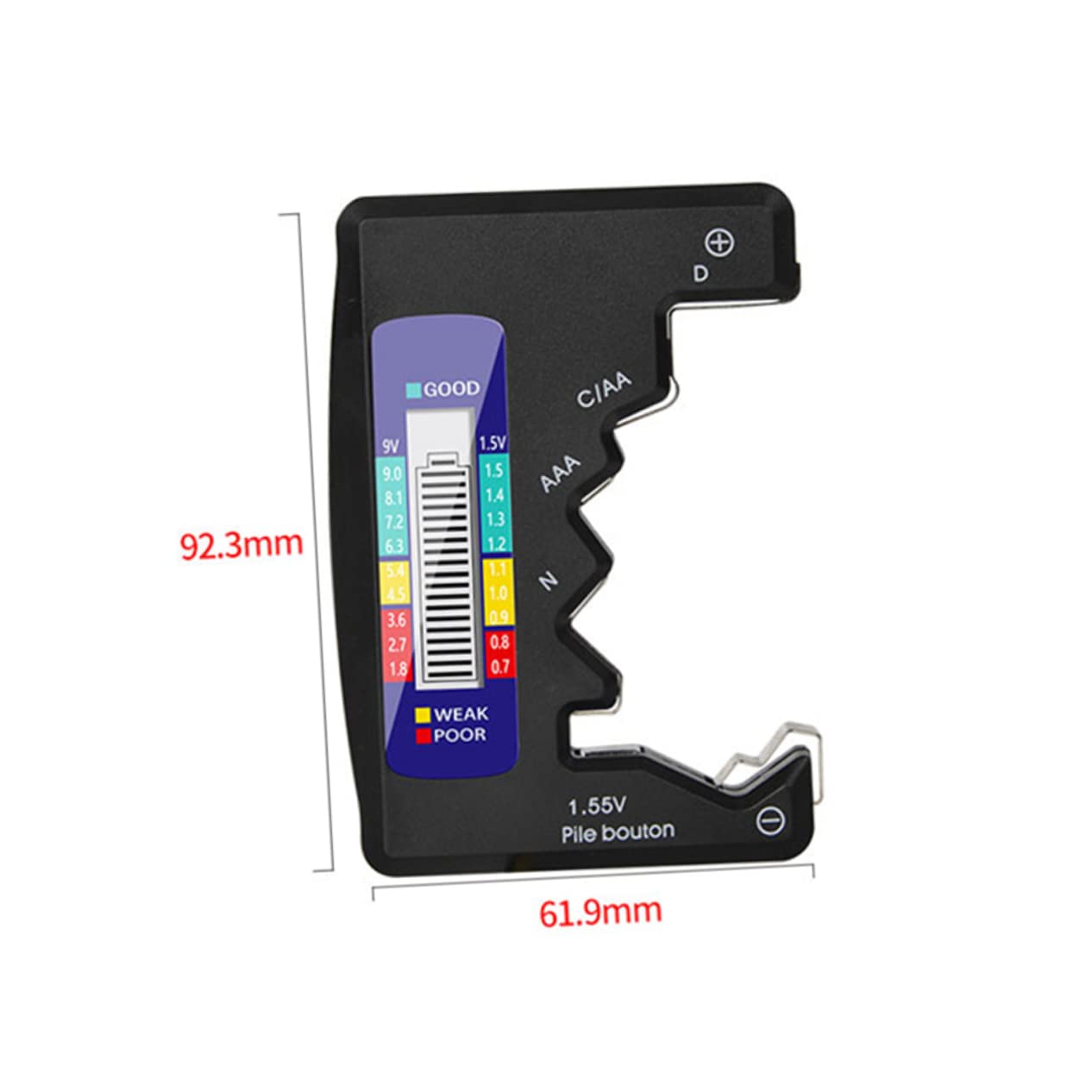Artibetter 1 Pc Battery Tester Tool Digital Battery Test with Color Coded Display for Level Reading Lightweight and Durable Design for Use