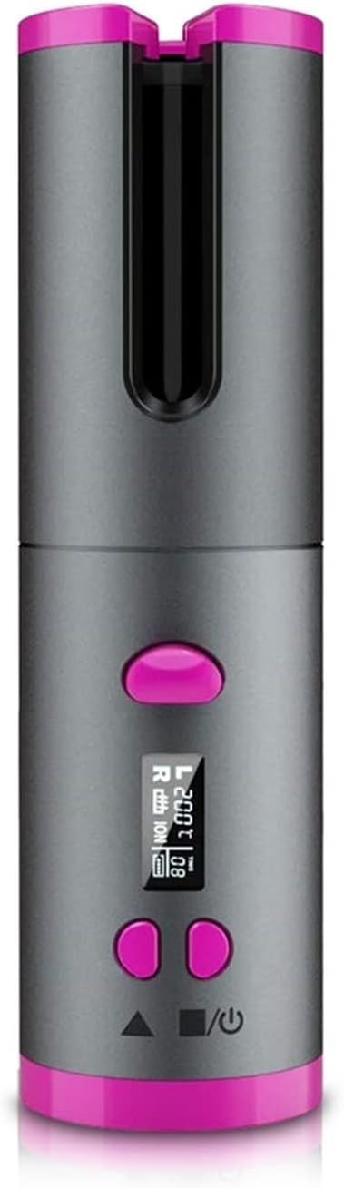 Hair Curer Set, USB Rechargeable Wireless Automatic Rotary Curler, LED Display Temperature Adjustable Styling Tool Temporary Curler, 6 Temperature Levels Adjustable Ceramic Quick Heater Hair Curer Set, USB Rechargeable Wireless Automatic Rotary Curler, LED Display Temperature Adjustable Styling Tool Temporary Curler, 6 Temperature Levels Adjustable Ceramic Quick Heater