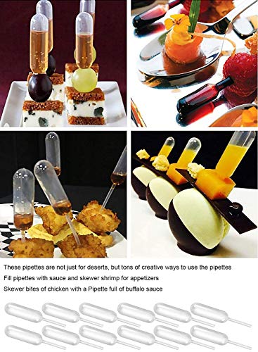 350pcs 4ml Mini Squeeze Transfer Cupcakes Pipettes-Disposable Plastic Droppers for Cupcake,Dessert,Strawberries and Chocolate