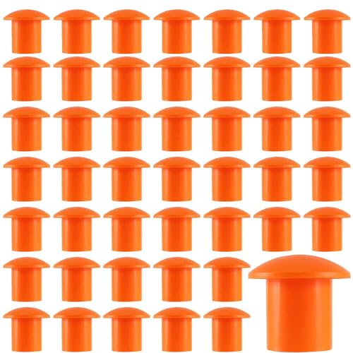 250 Pieces Rebar Mushroom Safety Caps | For Rebar #3 to #8 | Concrete Stakes Orange T- Posts Caps Building Construction Rebar Protection Stakes