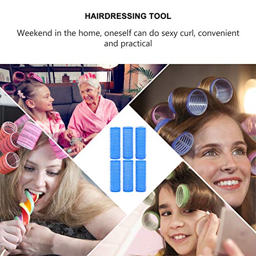 6Pcs Bigodini Bigodini Rulli di Plastica Bigodini