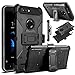 ZTE Blade Z Max Case, ZTE ZMax Pro 2 Case, ZTE Sequoia Case, Venoro Heavy Duty Armor Shockproof Rugged Protection Case Cover with Belt Swivel Clip and Kickstand for ZTE Z982 (Black)