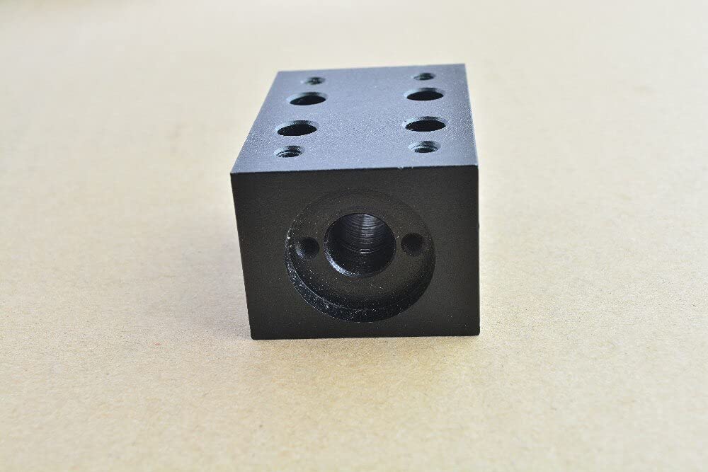 Lysee 3D Printer Parts & Accessories - T6 T8 Screw nut housing Bracket White Black for MGN12C CNC - (Size: Black)