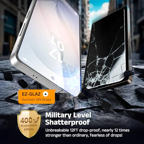 Image of EZ-GLAZ-4 Pack for Samsung Galaxy S26 Screen Protector [6.3 inch], Fingerprint Unlock, 9H Tempered Glass, Scratch Resistant, with Installation Box, Bubble-Free, HD Clear, Case Friendly