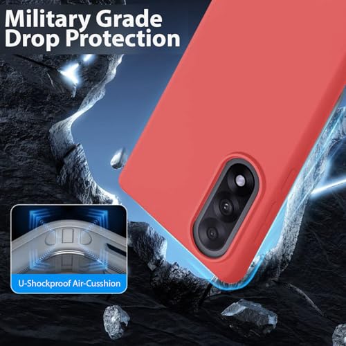 Image of LIRAMARK Liquid Silicone Soft Back Cover Case for OnePlus Nord 5 5G| Soft Micro-Fibre Lining Inside | Camera Protection Bump (Red)
