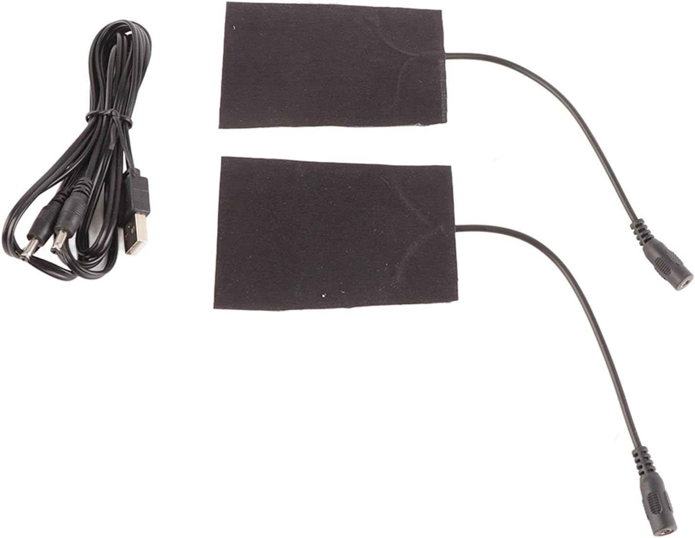 Carbon Fiber Heating Pad Dual USB 5V Electric Heating Mat for Gloves Boots Jackets Portable Split Type Heat Wrap for Skiing Climbing Camping Winter Sports (Machine Washable)
