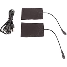 Carbon Fiber Heating Pad Dual USB 5V Electric Heating Mat for Gloves Boots Jackets Portable Split Type Heat Wrap for Skiing Climbing Camping Winter Sports (Machine Washable)