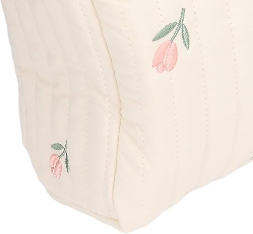 Miniatura 7 de Eujgoov Biberón y bolsa de pañales con aislamiento de tela de algodón para guardería, organizador de almacenamiento colgante con bolsillos