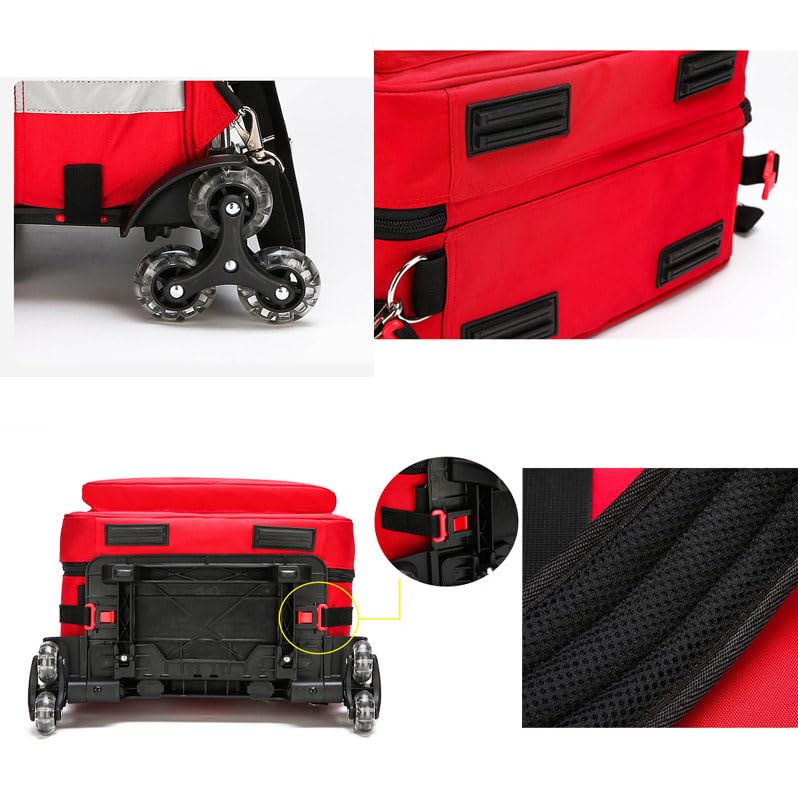 Mochila de Tratamiento de Emergencia, Bolsa de Primeros Auxilios de Gran Capacidad para Coche, Senderismo, Camping, Viaje con Barra de Amarre,Verde