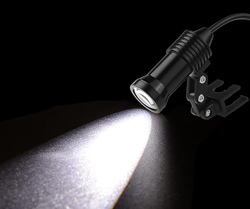 Miniatura 9 de Lupa binocular 2.5X con lupa de cabeza de 5 W, foco ajustable, marco mate (negro)