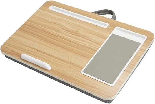 Portable Laptop Desk Laptop Desk Tray Computer Desk with Mouse Pad Wrist Pad Support Travel Sofa Bed