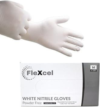 Powder Free Nitrile Gloves - Medical-Grade, Latex-Free, Food Safe Box of 100